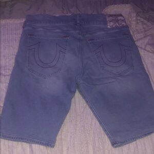 True Religion Light Blue Denim Shorts